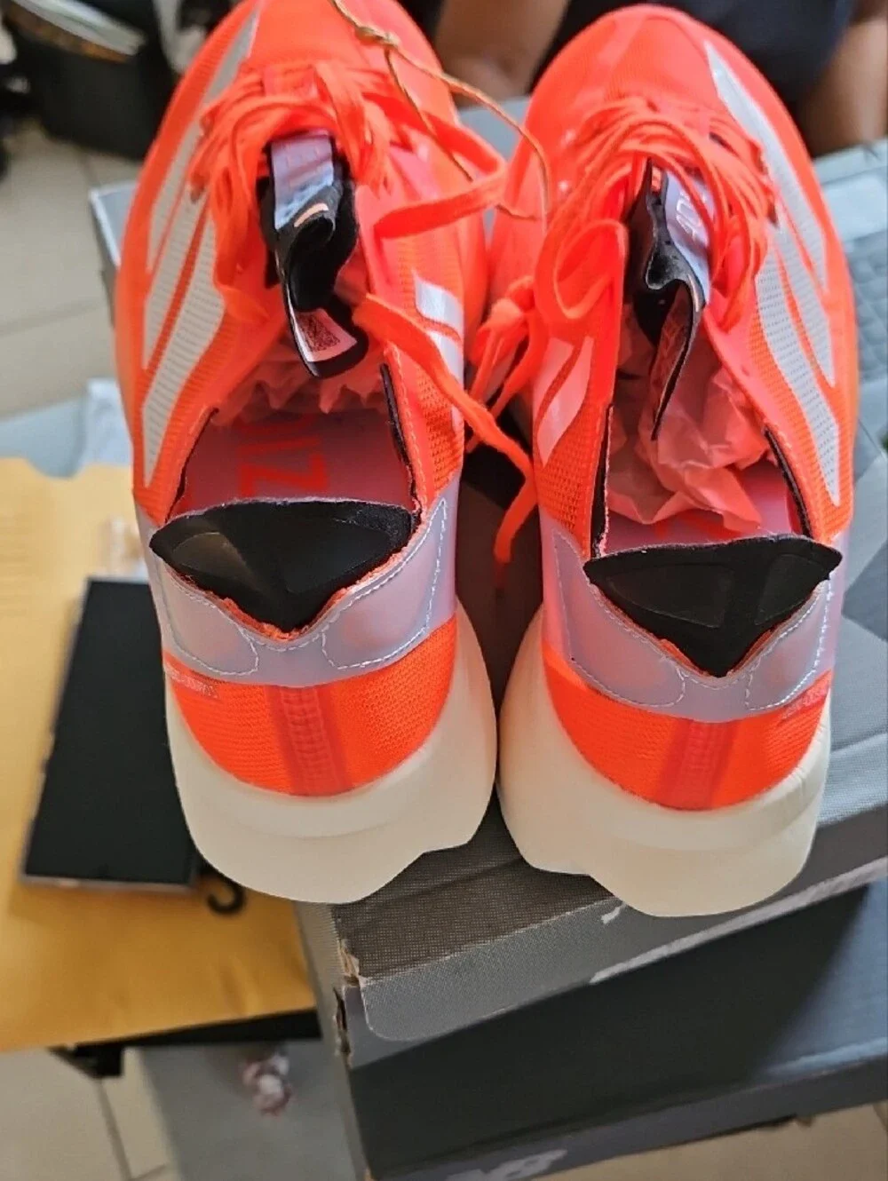 adidas Men’s Athletic Shoe - Bright Orange & White